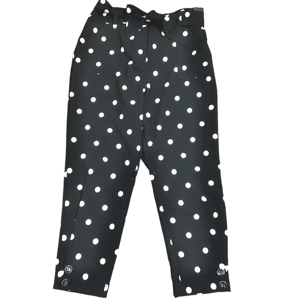 New York & Company 7th Avenue Polka Dot Tie-Waist Ankle Pants - XL NWT - Picture 13 of 13